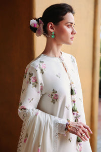 Cross Stitch | Eid Lawn Edit 26 | GARDEN IVORY by Cross Stitch - Designer Dress  - Type : Ladies Clothes - Available at Libayah - 100% Original 