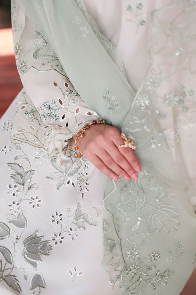 Cross Stitch | Eid Lawn Edit 26 |PEARL SAGE by Cross Stitch - Designer Dress  - Type : Ladies Clothes - Available at Libayah - 100% Original 