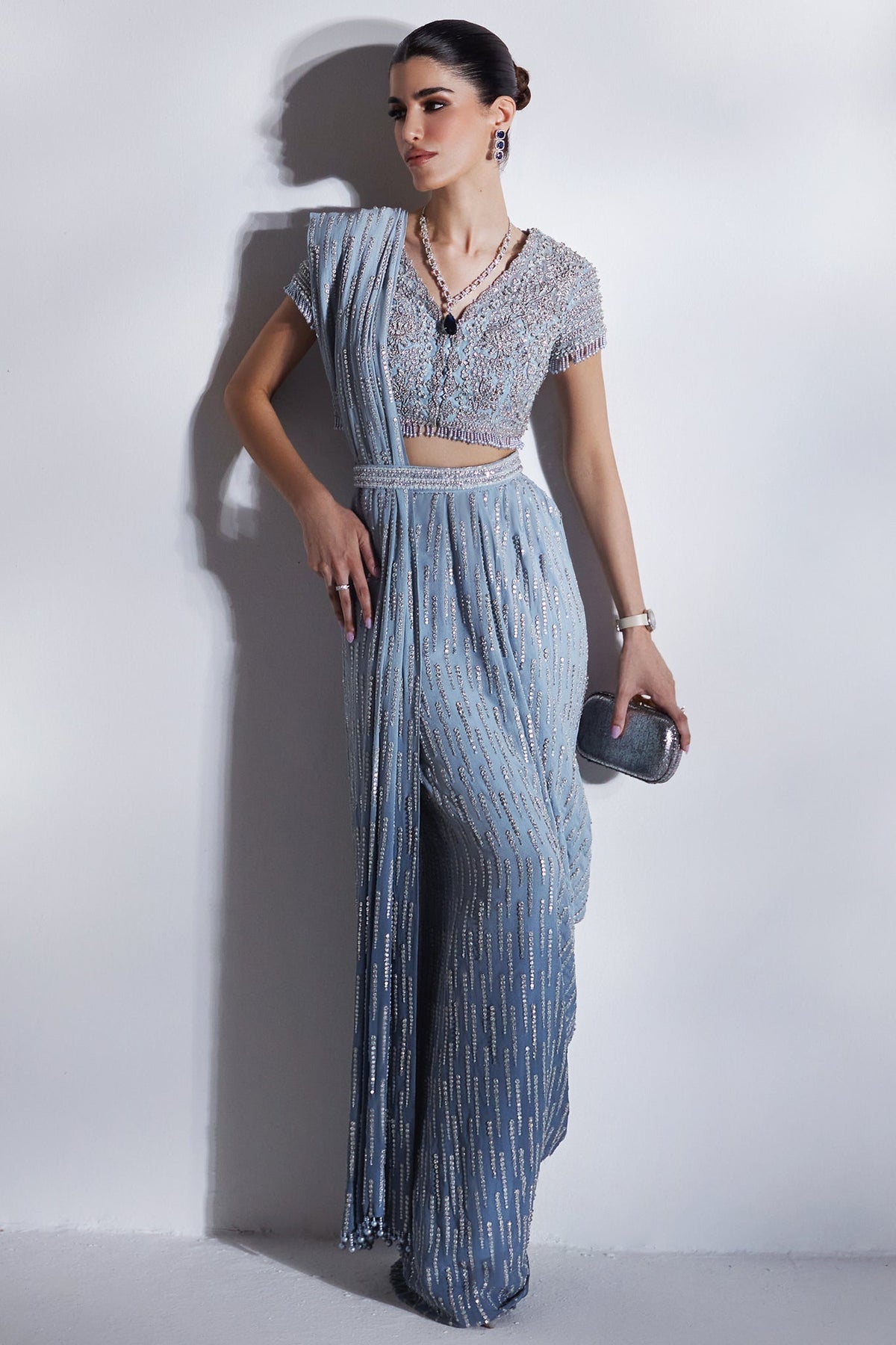 Elan | Lumiere Luxury Pret | ECLAT GLACE (EP-21008) by Elan - Designer Dress - Type: Formal - Available at Libayah - 100% Original