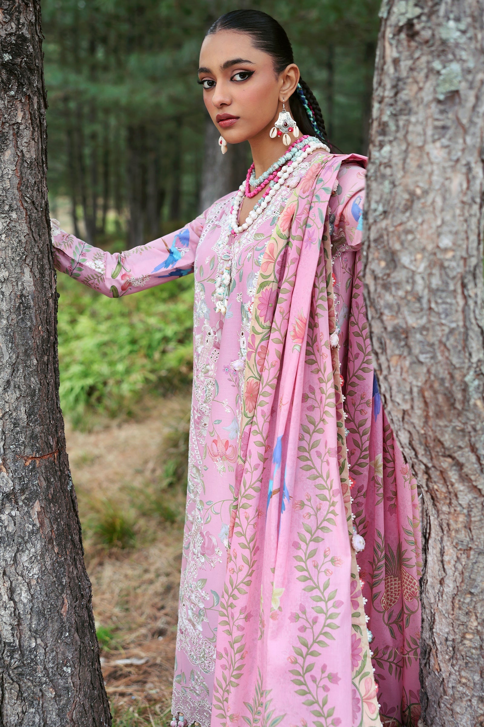 Zaha | Lawn 25 | ZAYANA (ZL25-01 A) by Zaha - Designer Dress - Type: Ladies Clothes - Available at Libayah - 100% Original