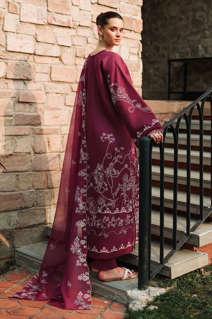 Cross Stitch | Eid Lawn Edit 26 | PLUM ESSENCE by Cross Stitch - Designer Dress  - Type : Ladies Clothes - Available at Libayah - 100% Original 