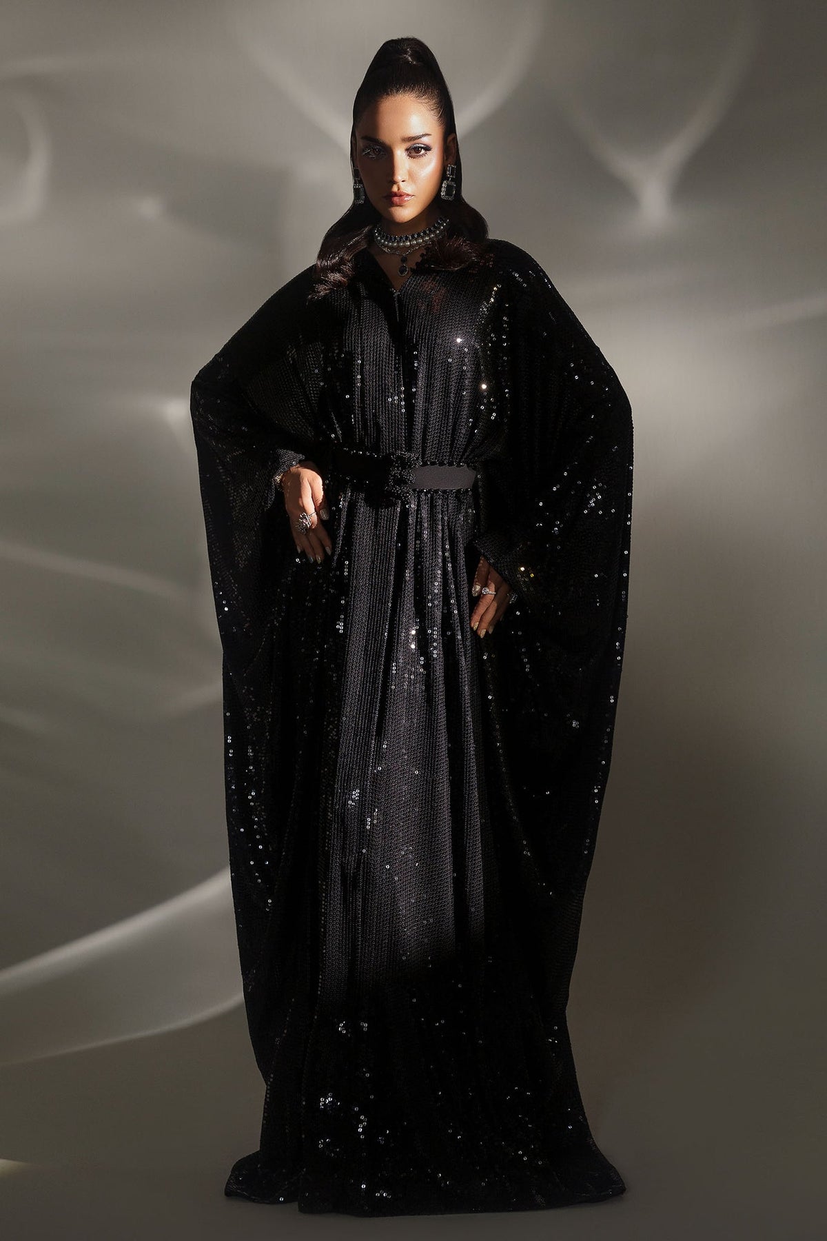 ECLAT NOIR (EP-21407) – authentic Pakistani formal dress from the Elan Lueur Dor collection for women in the UK