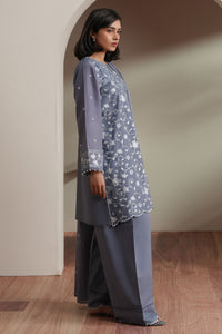 Cross Stitch | Mahiri Embroidered Collection 26 | SLATE PETALS by Cross Stitch - Designer Dress  - Type : Ladies Clothes - Available at Libayah - 100% Original 