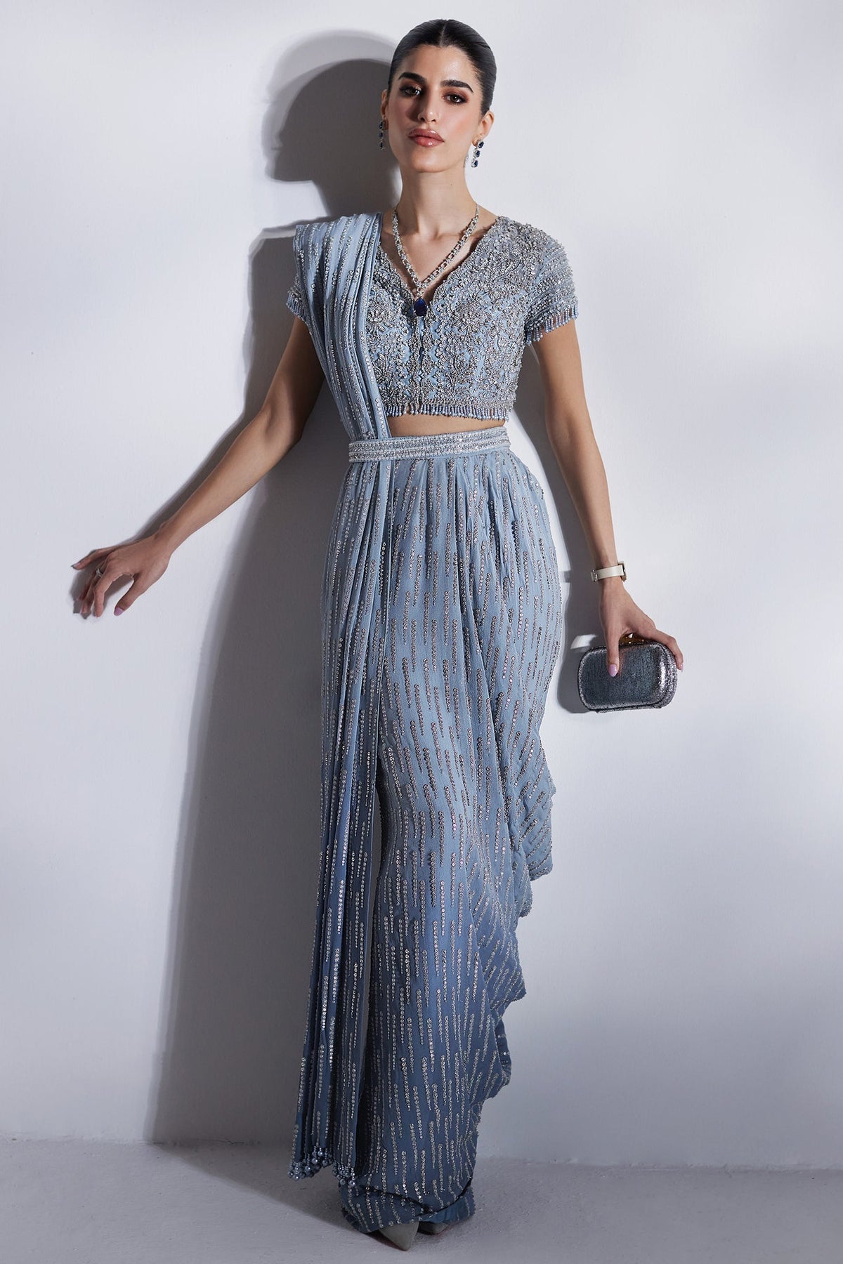 Elan | Lumiere Luxury Pret | ECLAT GLACE (EP-21008) by Elan - Designer Dress - Type: Formal - Available at Libayah - 100% Original