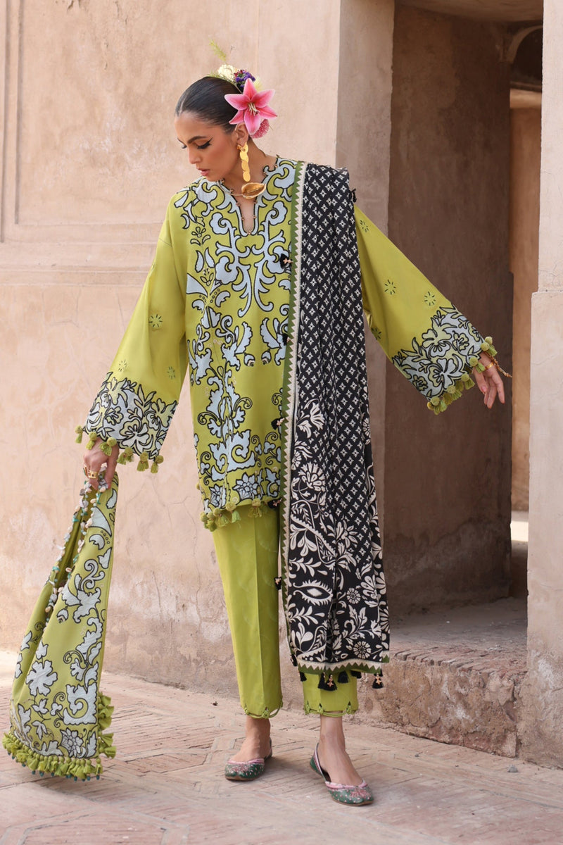 Elan | Luxury Lawn 25 | SOLENE (EL25-03 A) by Elan - Designer Dress - Type: Ladies Clothes - Available at Libayah - 100% Original