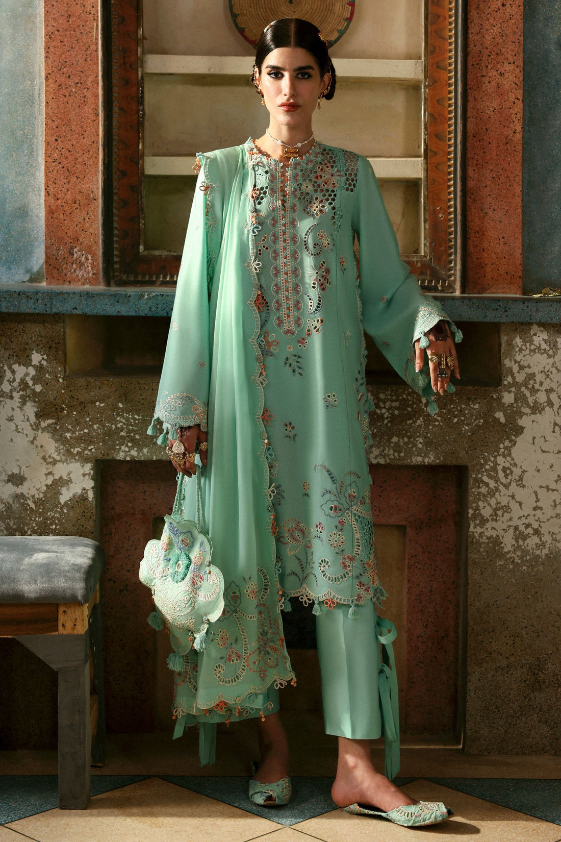 Zaha | Festive Lawn 25 | SEHER (ZF-25-05) by Zaha - Designer Dress - Type: Ladies Clothes - Available at Libayah - 100% Original
