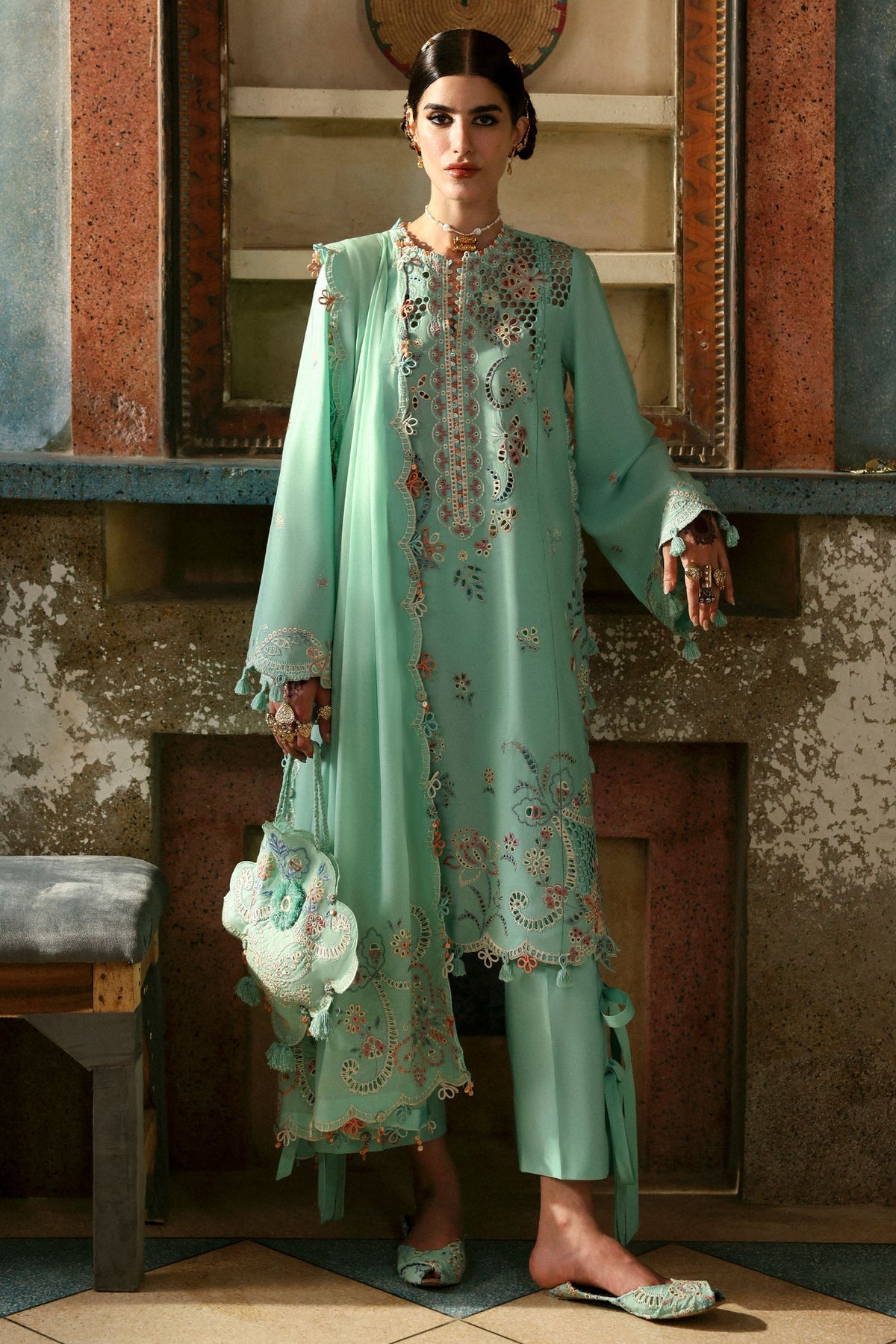 Zaha | Festive Lawn 25 | SEHER (ZF-25-05) by Zaha - Designer Dress - Type: Ladies Clothes - Available at Libayah - 100% Original