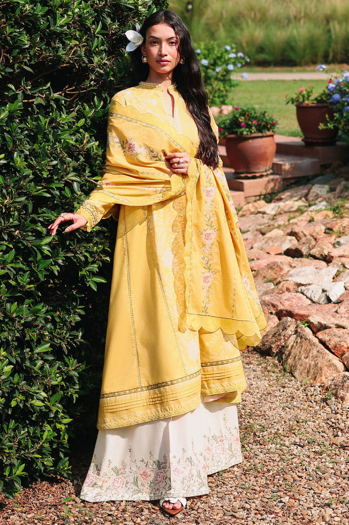 Cross Stitch | Eid Lawn Edit 26 | PETAL DRAPES by Cross Stitch - Designer Dress  - Type : Ladies Clothes - Available at Libayah - 100% Original 