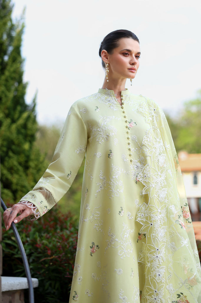 Cross Stitch | Eid Lawn Edit 26 | CITRUS LACE by Cross Stitch - Designer Dress  - Type : Ladies Clothes - Available at Libayah - 100% Original 