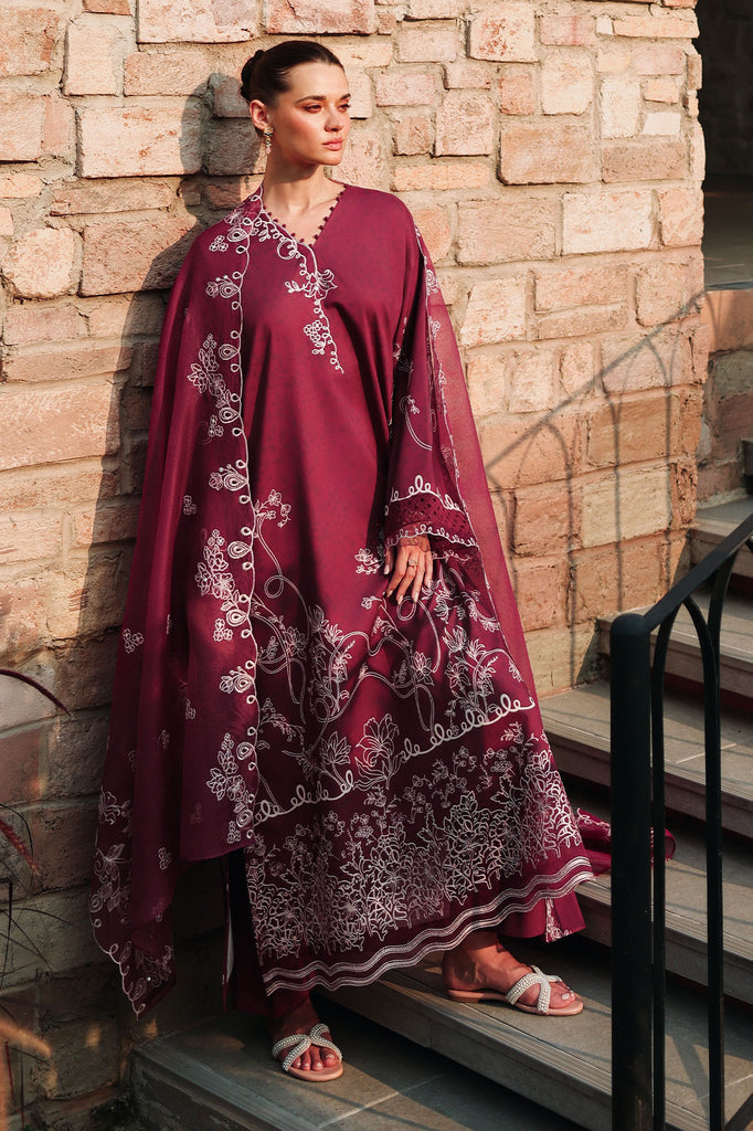 Cross Stitch | Eid Lawn Edit 26 | PLUM ESSENCE by Cross Stitch - Designer Dress  - Type : Ladies Clothes - Available at Libayah - 100% Original 