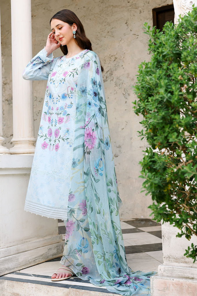 Cross Stitch | Eid Lawn Edit 26 | AQUA GLINT by Cross Stitch - Designer Dress  - Type : Ladies Clothes - Available at Libayah - 100% Original 