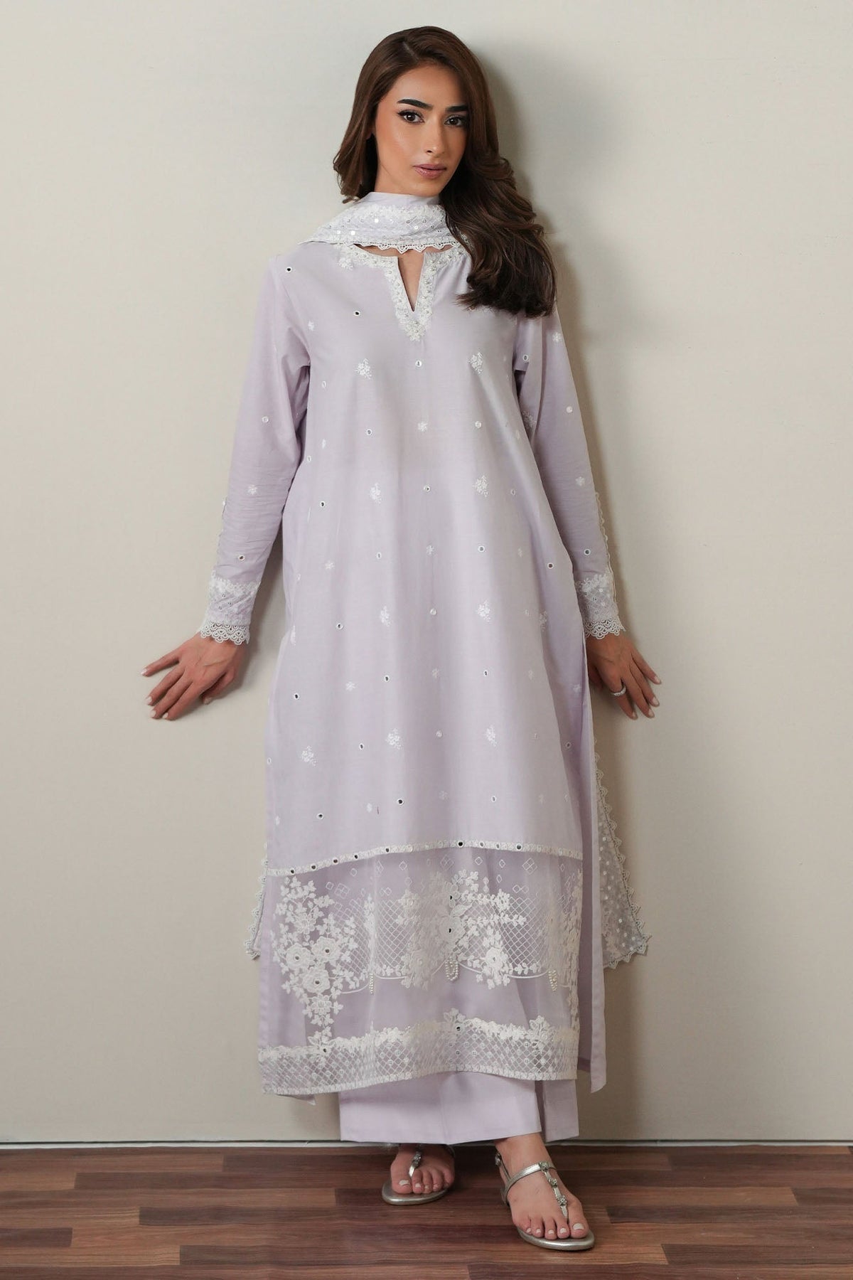 Cross S titch | Mahiri Embroidered Collection 26 |VIOLET DREAM by Cross Stitch - Designer Dress  - Type : Ladies Clothes - Available at Libayah - 100% Original 