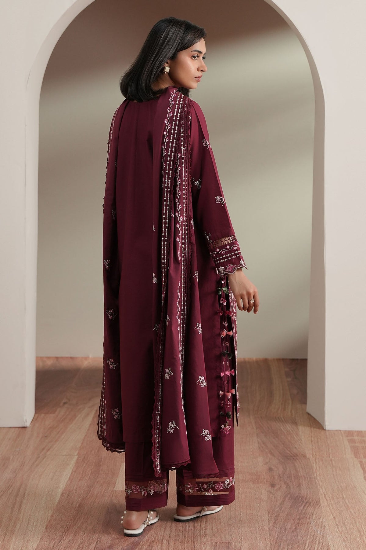 Cross Stitch | Mahiri Embroidered Collection 26 |CRIMSON by Cross Stitch - Designer Dress  - Type : Ladies Clothes - Available at Libayah - 100% Original 