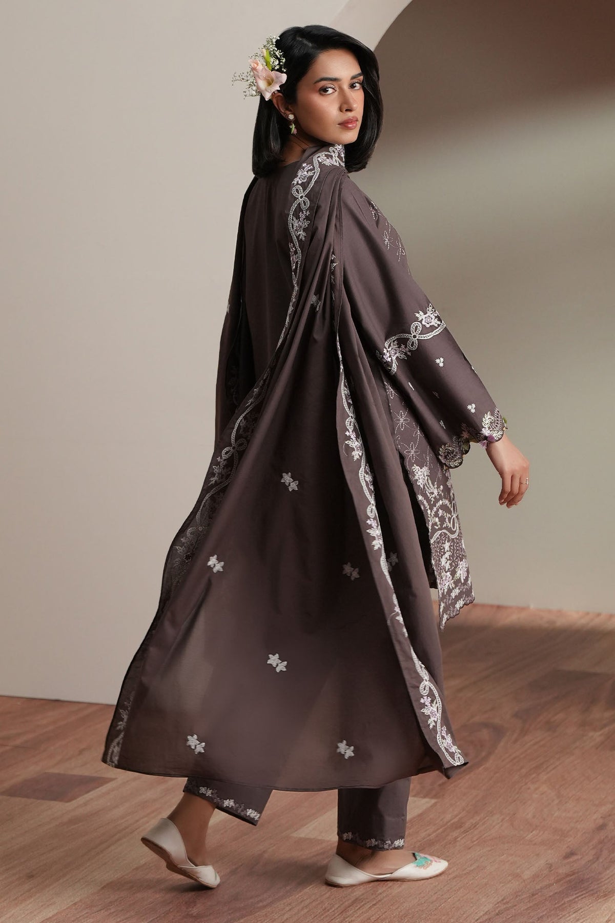 Cross Stitch | Mahiri Embroidered Collection 26 |COCOA WHISPER by Cross Stitch - Designer Dress  - Type : Ladies Clothes - Available at Libayah - 100% Original 