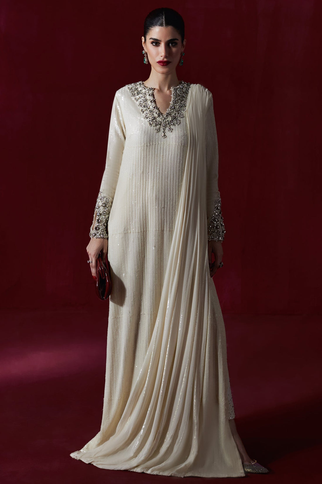 Elan | Lumiere Luxury Pret | POUSSIERE DE LUNE (EP-20997) by Elan - Designer Dress - Type: Formal - Available at Libayah - 100% Original