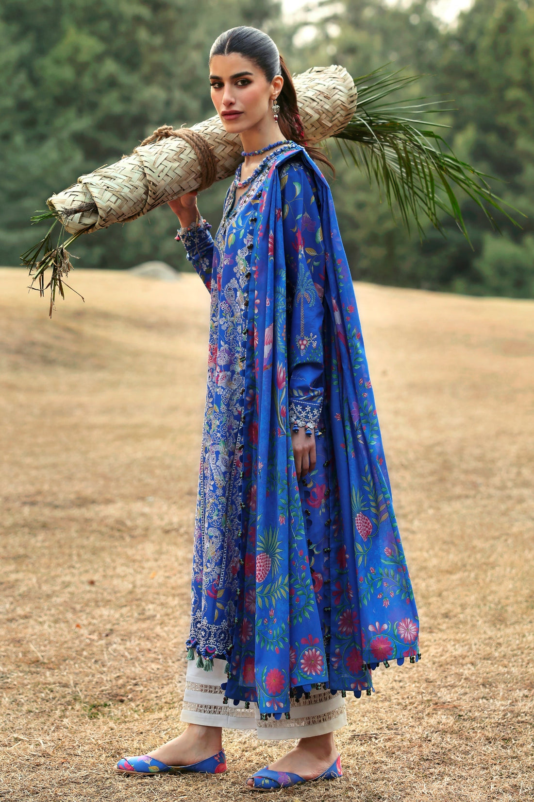 Zaha | Lawn 25 | ZAYANA (ZL25-01 B) by Zaha - Designer Dress - Type: Ladies Clothes - Available at Libayah - 100% Original