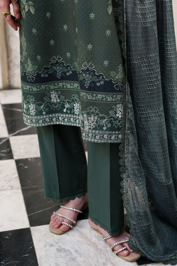 Cross Stitch | Eid Lawn Edit 26 | FOREST MUSE by Charzima - Designer Dress  - Type : Ladies Clothes - Available at Libayah - 100% Original 