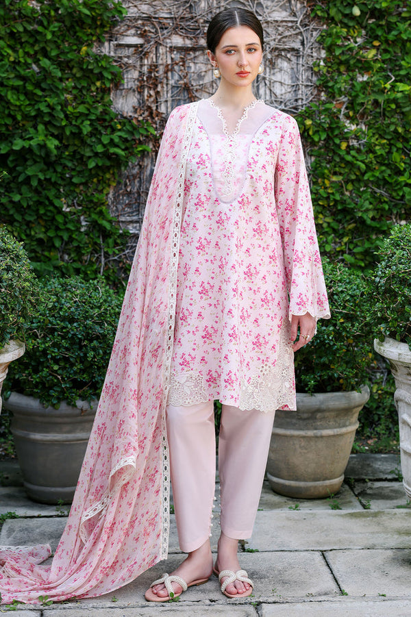 Cross Stitch | Eid Lawn Edit 26 | PEACH SPRINKLE by Cross Stitch - Designer Dress  - Type : Ladies Clothes - Available at Libayah - 100% Original 