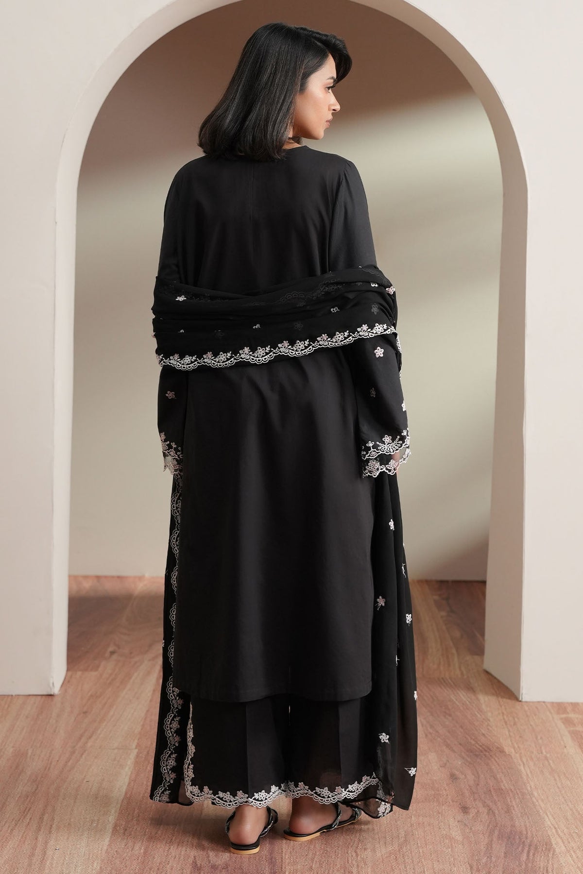 Cross Stitch | Mahiri Embroidered Collection 26 | NOIR CANVAS by Cross Stitch - Designer Dress  - Type : Ladies Clothes - Available at Libayah - 100% Original 