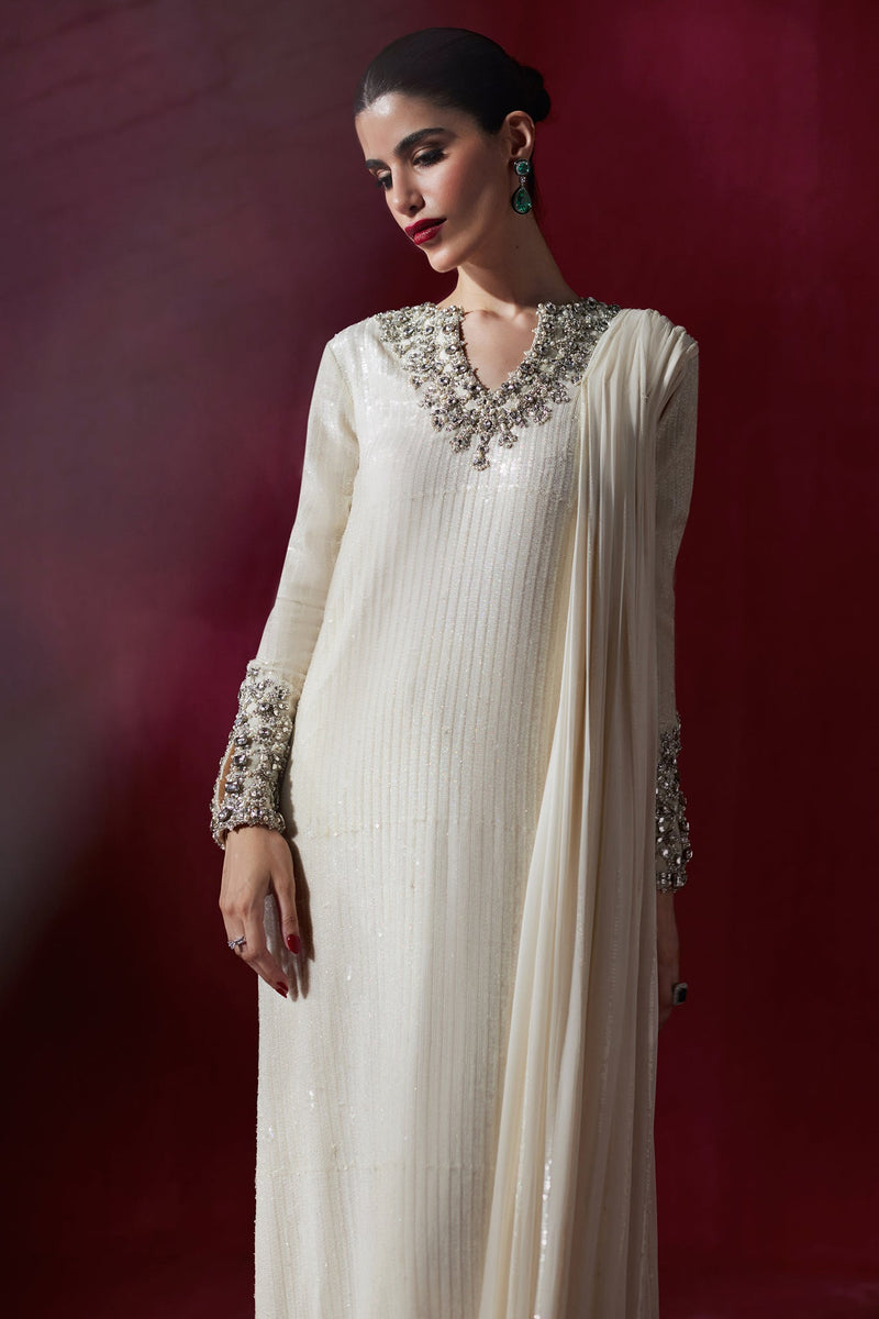 Elan | Lumiere Luxury Pret | POUSSIERE DE LUNE (EP-20997) by Elan - Designer Dress - Type: Formal - Available at Libayah - 100% Original