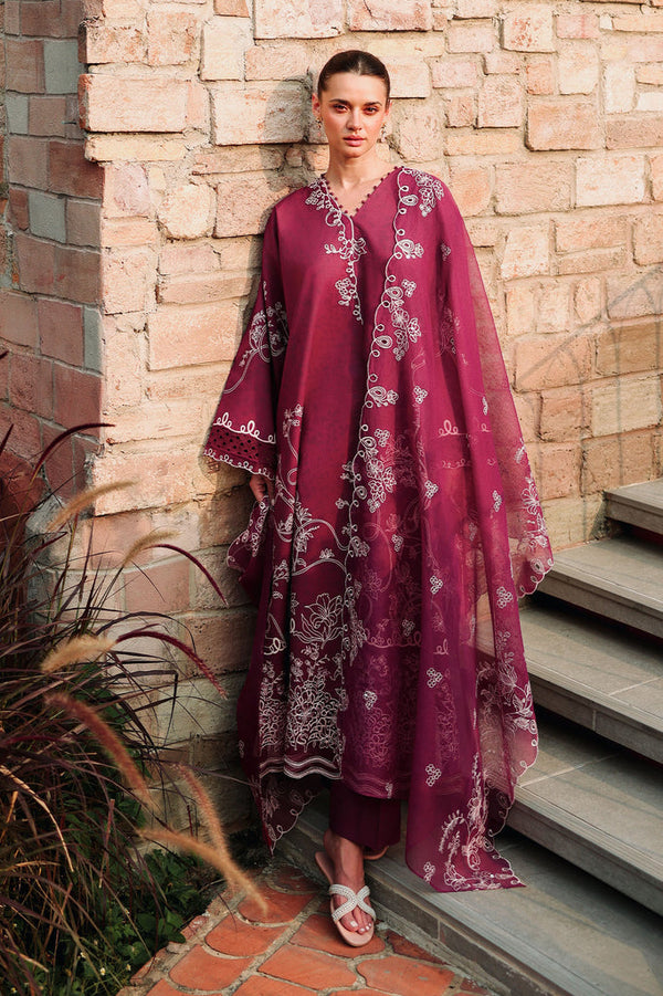 Cross Stitch | Eid Lawn Edit 26 | PLUM ESSENCE by Cross Stitch - Designer Dress  - Type : Ladies Clothes - Available at Libayah - 100% Original 