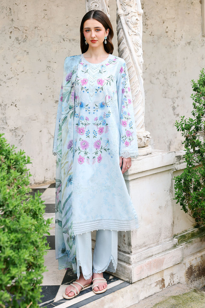Cross Stitch | Eid Lawn Edit 26 | AQUA GLINT by Cross Stitch - Designer Dress  - Type : Ladies Clothes - Available at Libayah - 100% Original 