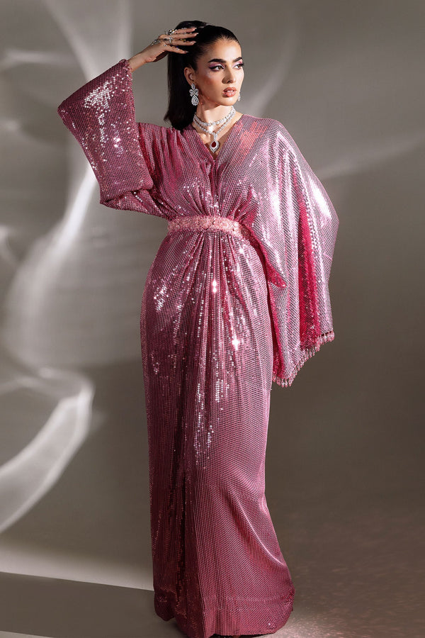 BLUSH PAILLETE (EP-21401) – authentic Pakistani formal dress from the Elan Lueur Dor collection for women in the UK