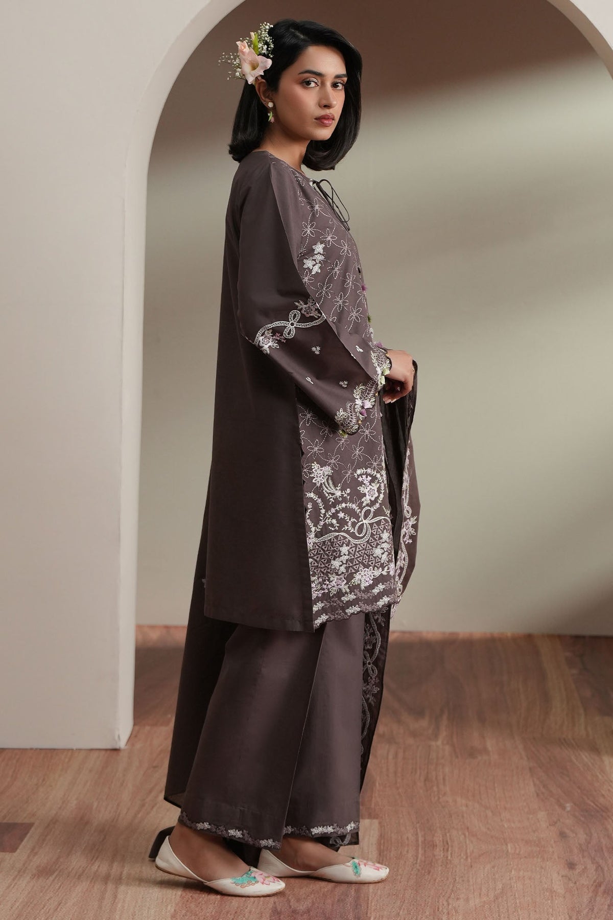 Cross Stitch | Mahiri Embroidered Collection 26 |COCOA WHISPER by Cross Stitch - Designer Dress  - Type : Ladies Clothes - Available at Libayah - 100% Original 