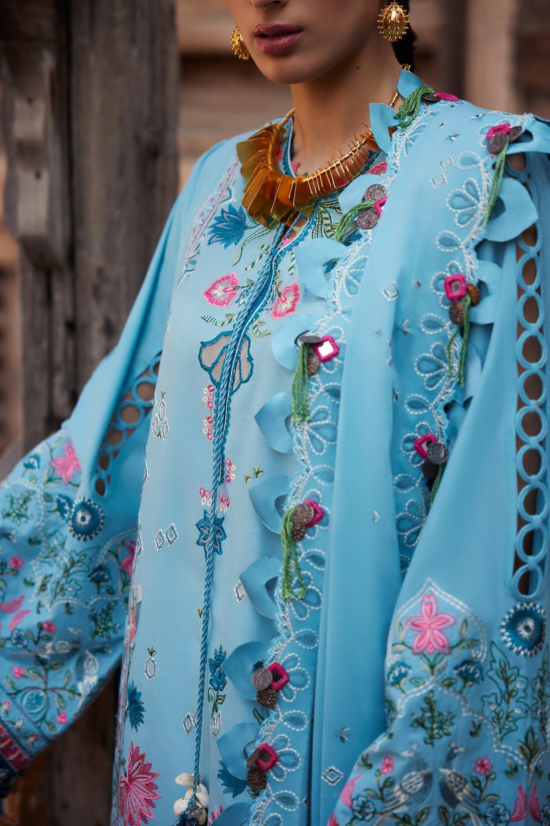 Elan | Luxury Lawn 25 | ISLA BLEU (EL25-11 A) by Elan - Designer Dress - Type: Ladies Clothes - Available at Libayah - 100% Original