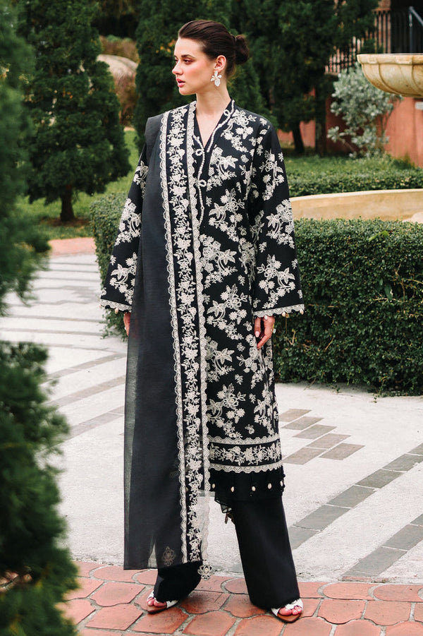 Cross Stitch | Eid Lawn Edit 26 |  OBSIDIAN BLOOM by Cross Stitch - Designer Dress  - Type : Ladies Clothes - Available at Libayah - 100% Original 