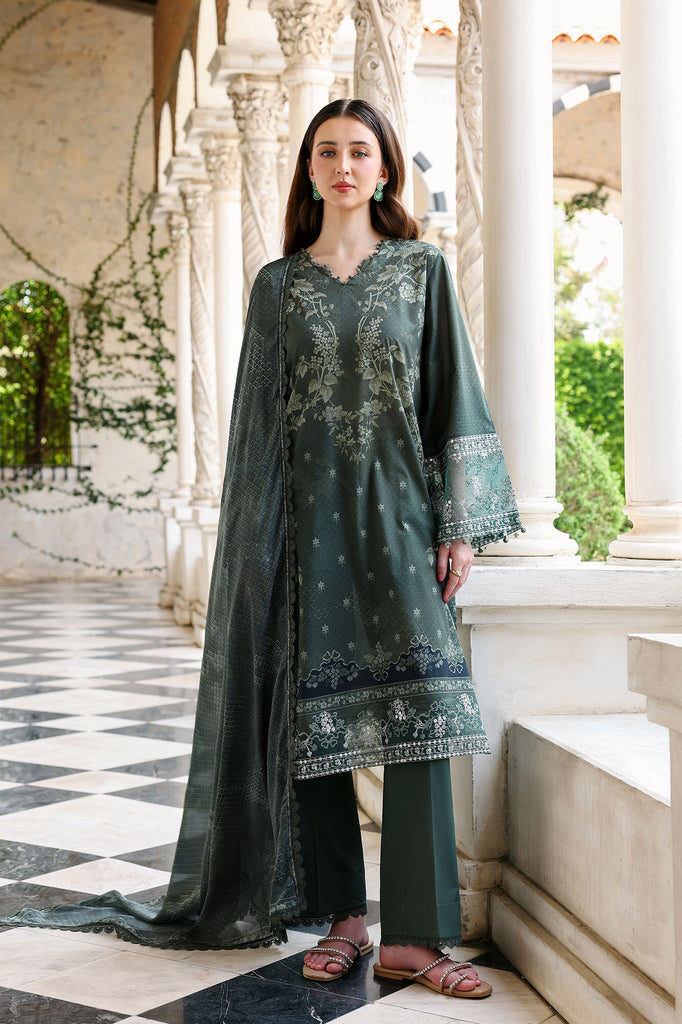 Cross Stitch | Eid Lawn Edit 26 | FOREST MUSE by Charzima - Designer Dress  - Type : Ladies Clothes - Available at Libayah - 100% Original 
