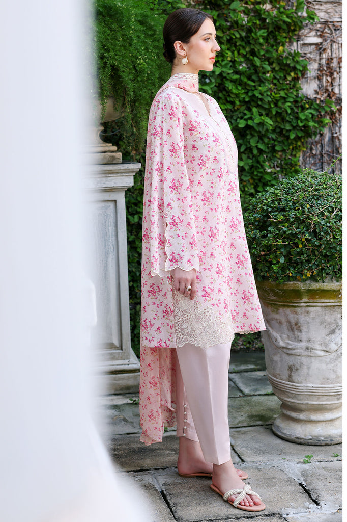 Cross Stitch | Eid Lawn Edit 26 | PEACH SPRINKLE by Cross Stitch - Designer Dress  - Type : Ladies Clothes - Available at Libayah - 100% Original 