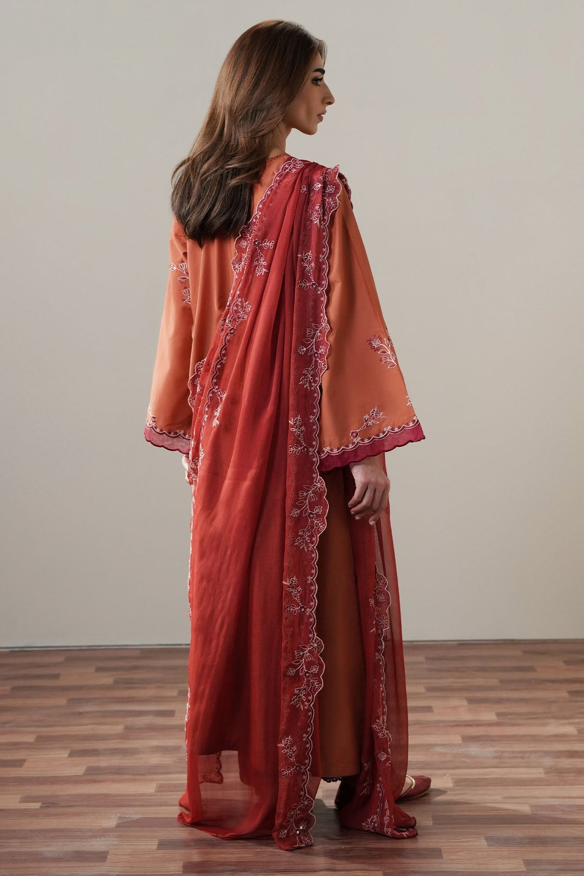 Cross Stitch | Mahiri Embroidered Collection 26 |SCARLET EMBER by Cross Stitch - Designer Dress  - Type : Ladies Clothes - Available at Libayah - 100% Original 