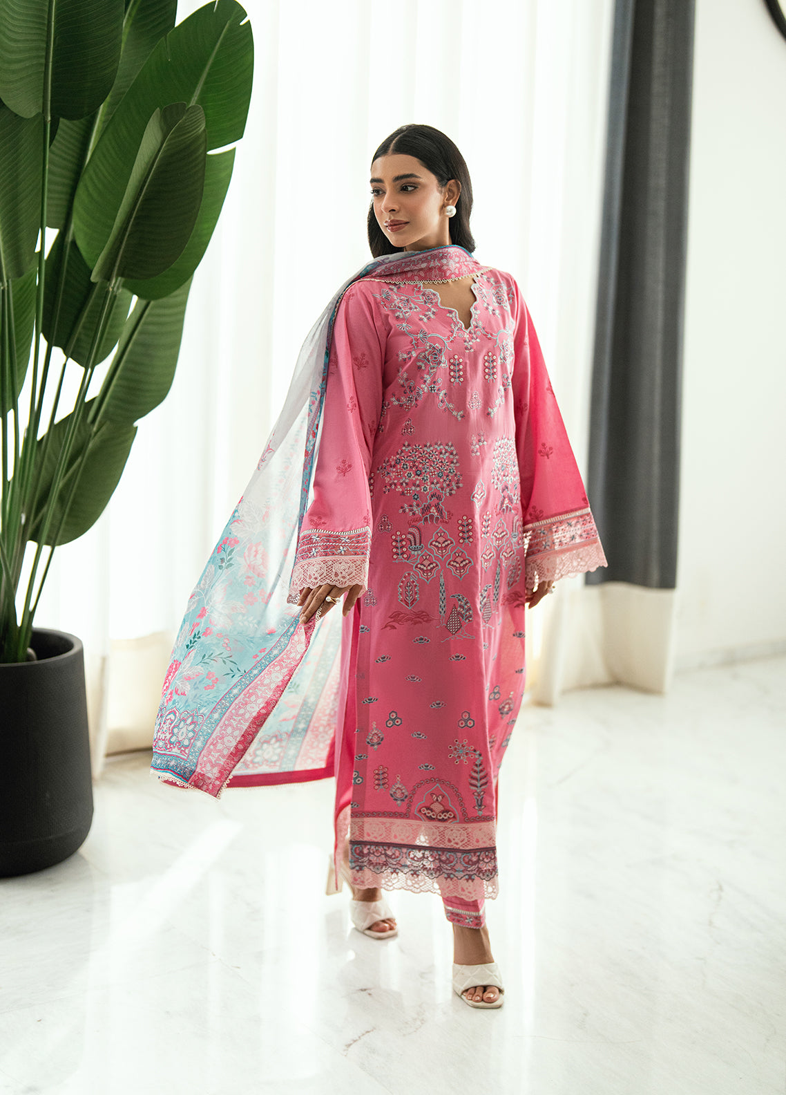 Sahane | Virelle The Lawn Edit | CG50007 Peony by Sahane - Designer Dress  - Type : Ladies Clothes - Available at Libayah - 100% Original 
