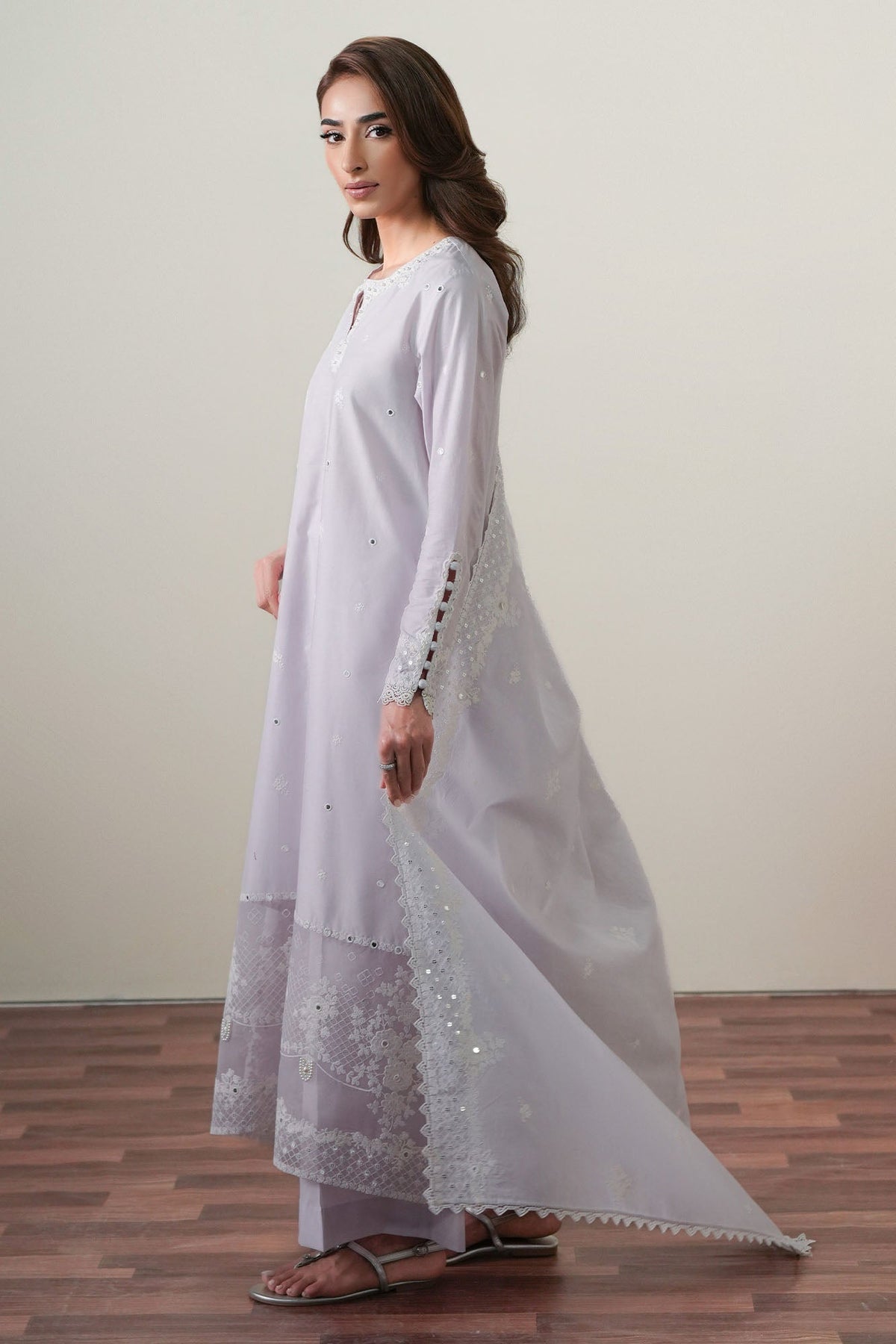 Cross S titch | Mahiri Embroidered Collection 26 |VIOLET DREAM by Cross Stitch - Designer Dress  - Type : Ladies Clothes - Available at Libayah - 100% Original 