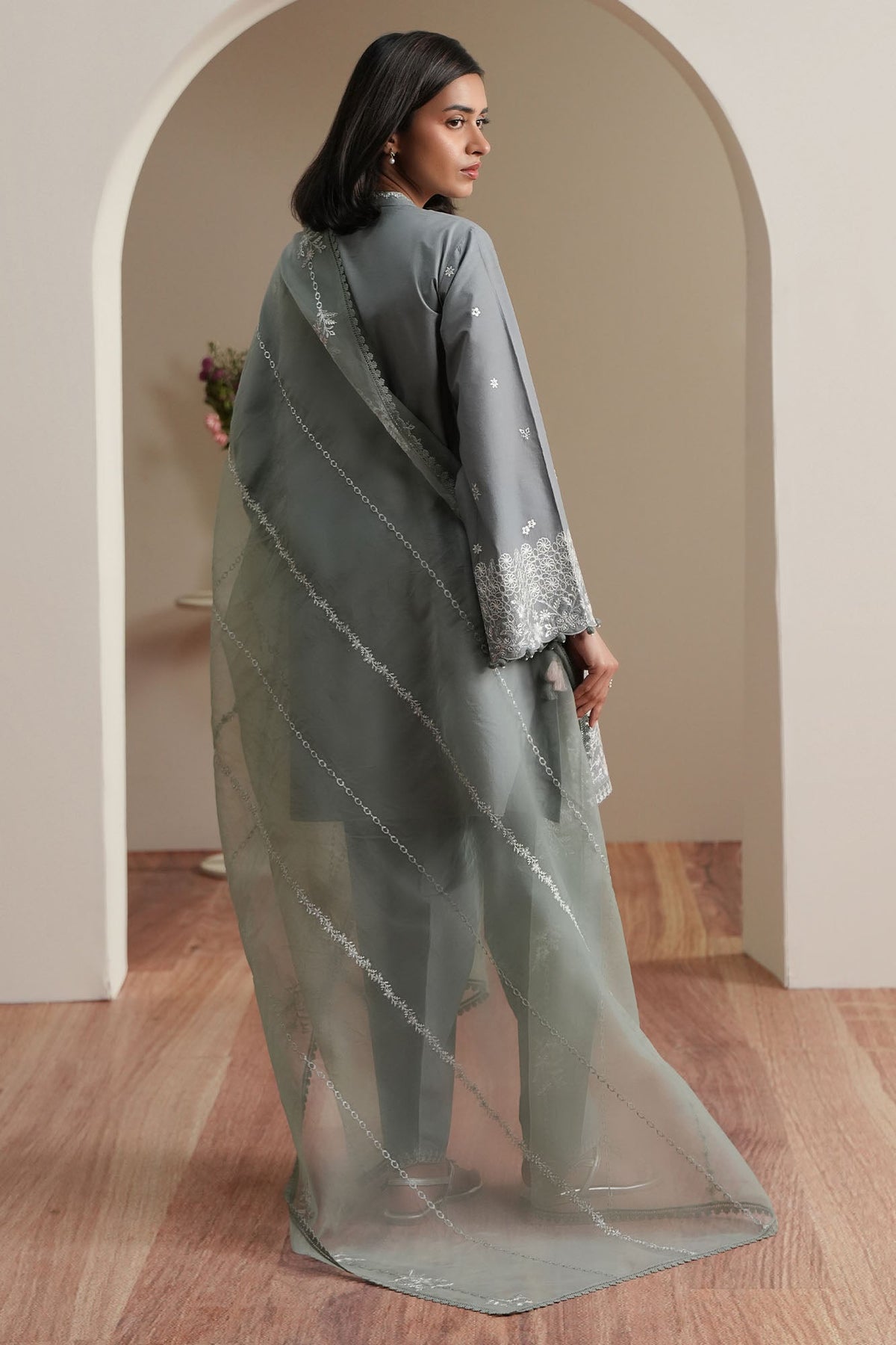 Cross Stitch | Mahiri Embroidered Collection 26 |AQUA REVERIE by Cross Stitch - Designer Dress  - Type : Ladies Clothes - Available at Libayah - 100% Original 