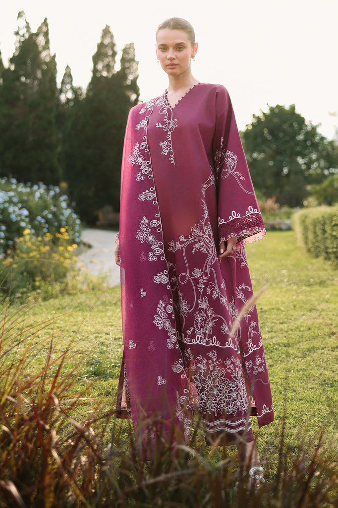 Cross Stitch | Eid Lawn Edit 26 | PLUM ESSENCE by Cross Stitch - Designer Dress  - Type : Ladies Clothes - Available at Libayah - 100% Original 