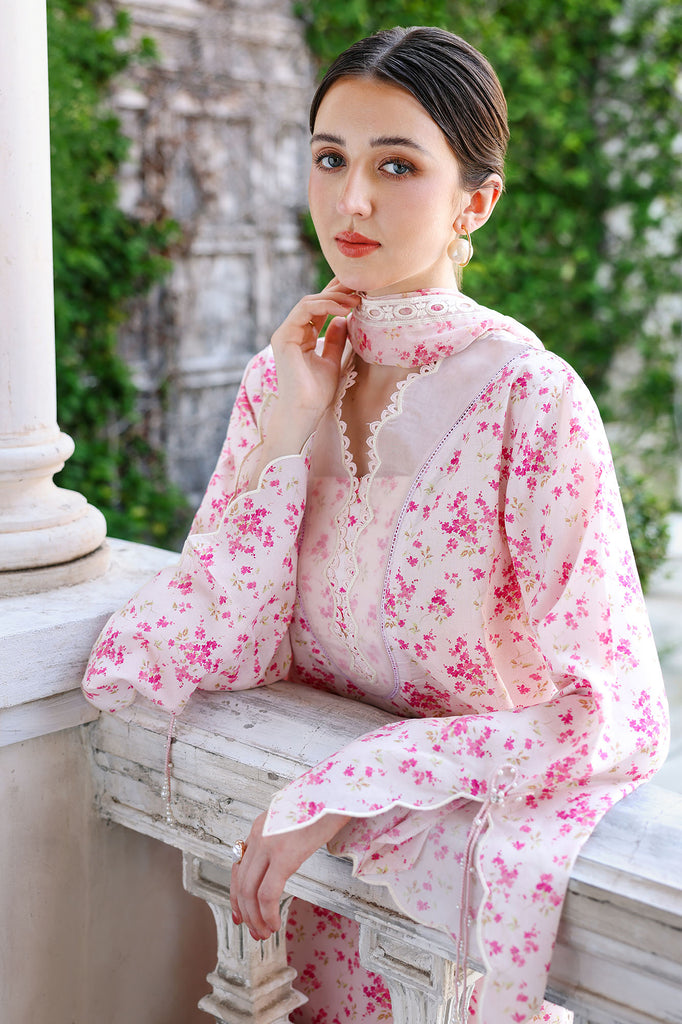 Cross Stitch | Eid Lawn Edit 26 | PEACH SPRINKLE by Cross Stitch - Designer Dress  - Type : Ladies Clothes - Available at Libayah - 100% Original 