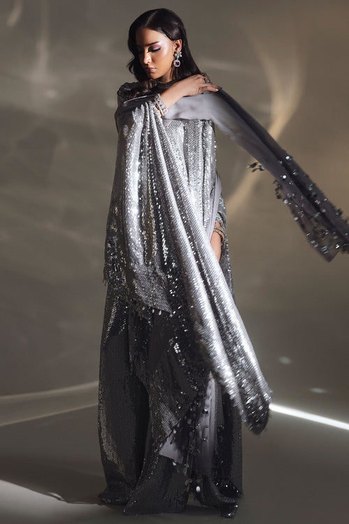 CELESTE ARGENTEE (EP-21404) – authentic Pakistani formal dress from the Elan Lueur Dor collection for women in the UK