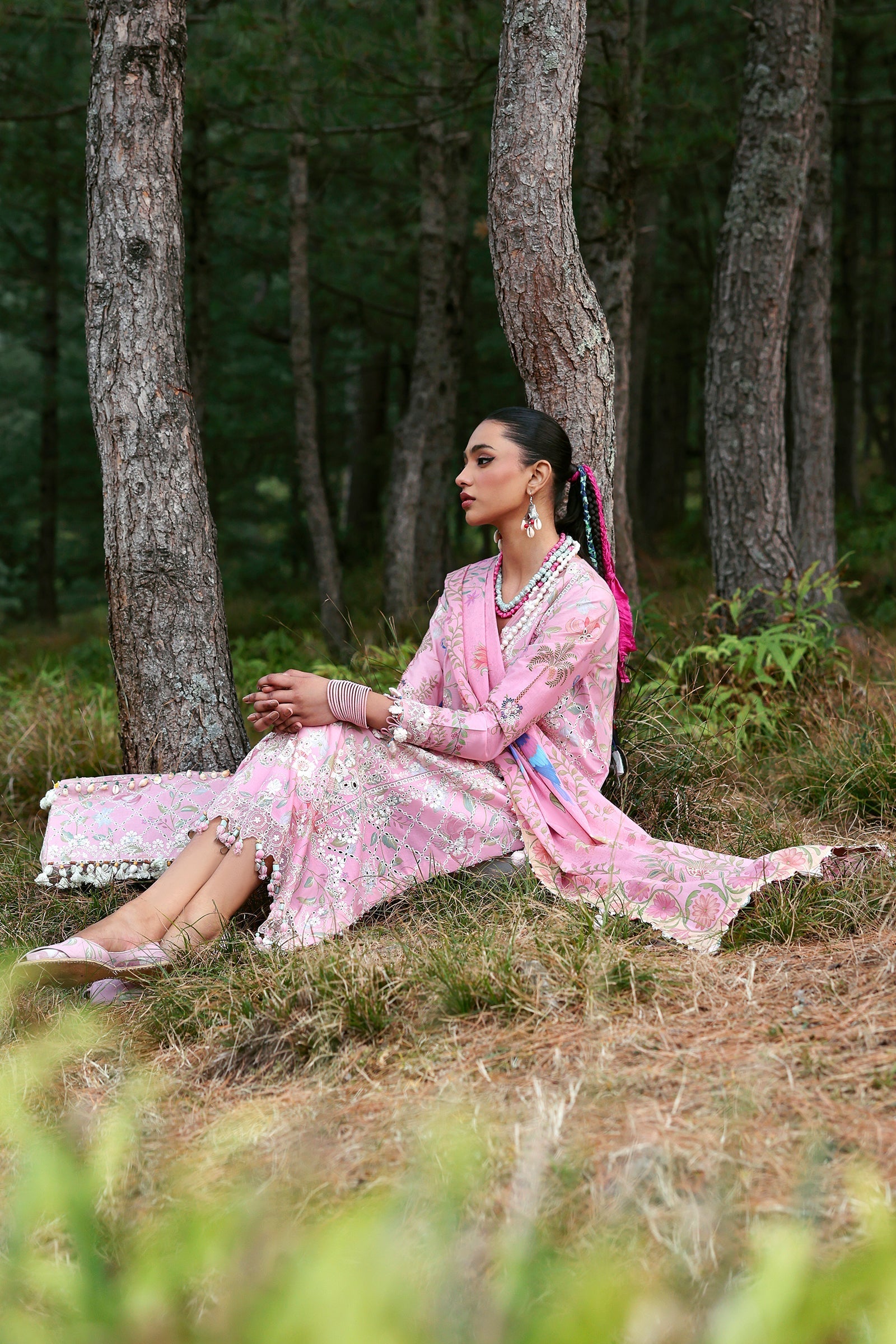 Zaha | Lawn 25 | ZAYANA (ZL25-01 A) by Zaha - Designer Dress - Type: Ladies Clothes - Available at Libayah - 100% Original