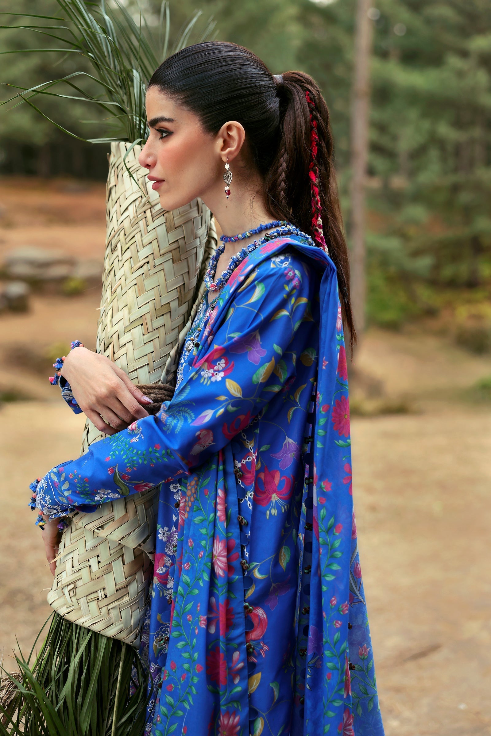 Zaha | Lawn 25 | ZAYANA (ZL25-01 B) by Zaha - Designer Dress - Type: Ladies Clothes - Available at Libayah - 100% Original