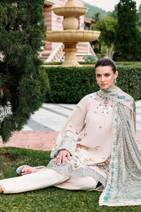 Cross Stitch | Eid Lawn Edit 26 | SUBTLE BEIGE by Cross Stitch - Designer Dress  - Type : Ladies Clothes - Available at Libayah - 100% Original 