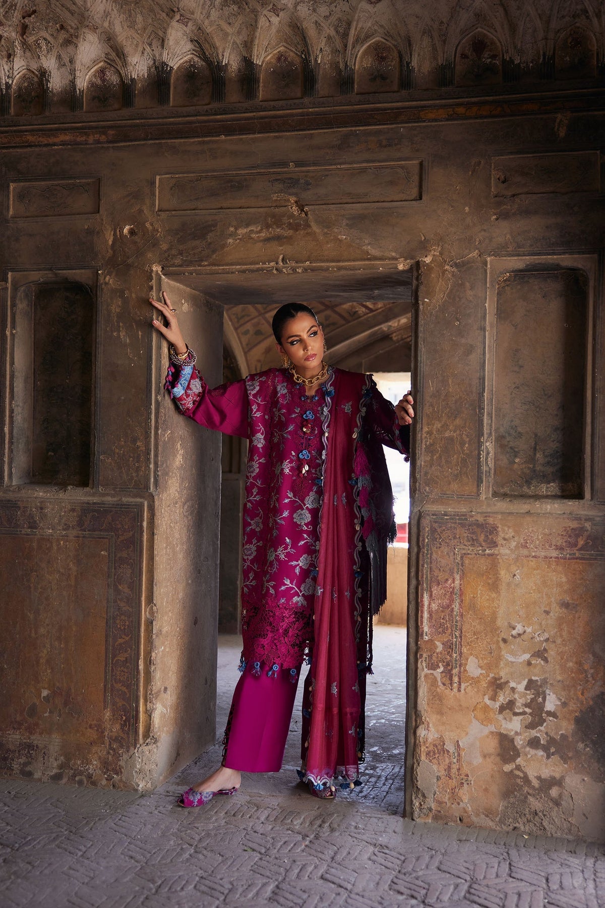 Elan | Luxury Lawn 25 | OPHELIA (EL25-10 B) by Elan - Designer Dress - Type: Ladies Clothes - Available at Libayah - 100% Original