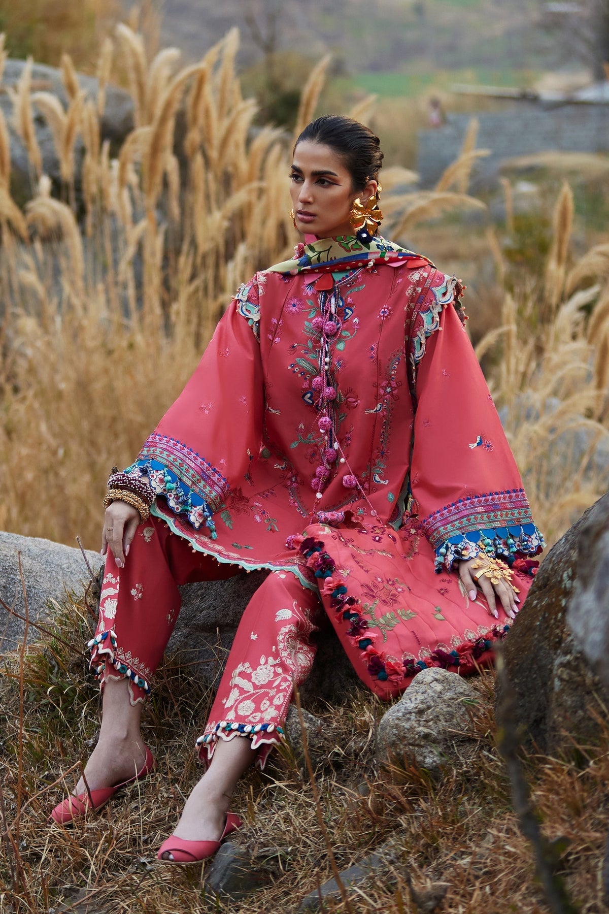 Elan | Luxury Lawn 25 | AURIELLE (EL25-06 B) by Elan - Designer Dress - Type: Ladies Clothes - Available at Libayah - 100% Original
