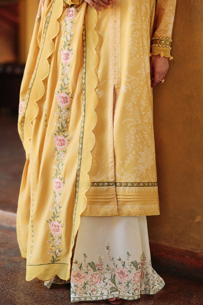 Cross Stitch | Eid Lawn Edit 26 | PETAL DRAPES by Cross Stitch - Designer Dress  - Type : Ladies Clothes - Available at Libayah - 100% Original 