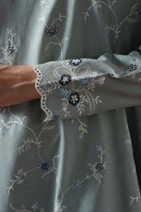 Cross Stitch | Mahiri Embroidered Collection 26 |AQUA SMOKE by Cross Stitch - Designer Dress  - Type : Ladies Clothes - Available at Libayah - 100% Original 