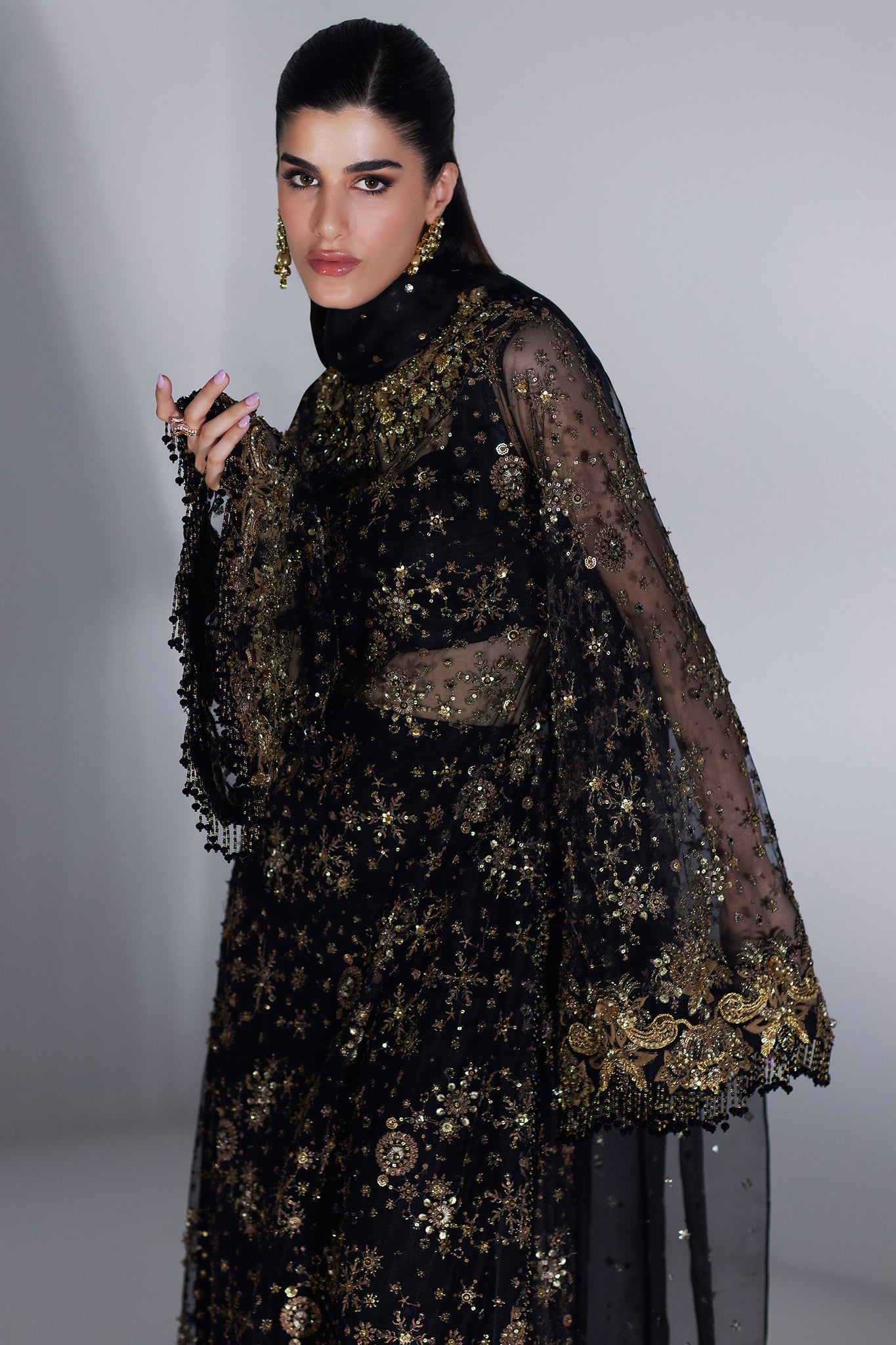 Elan | Lumiere Luxury Pret | CASCADE DETOILES' (EP-21013) by Elan - Designer Dress - Type: Formal - Available at Libayah - 100% Original