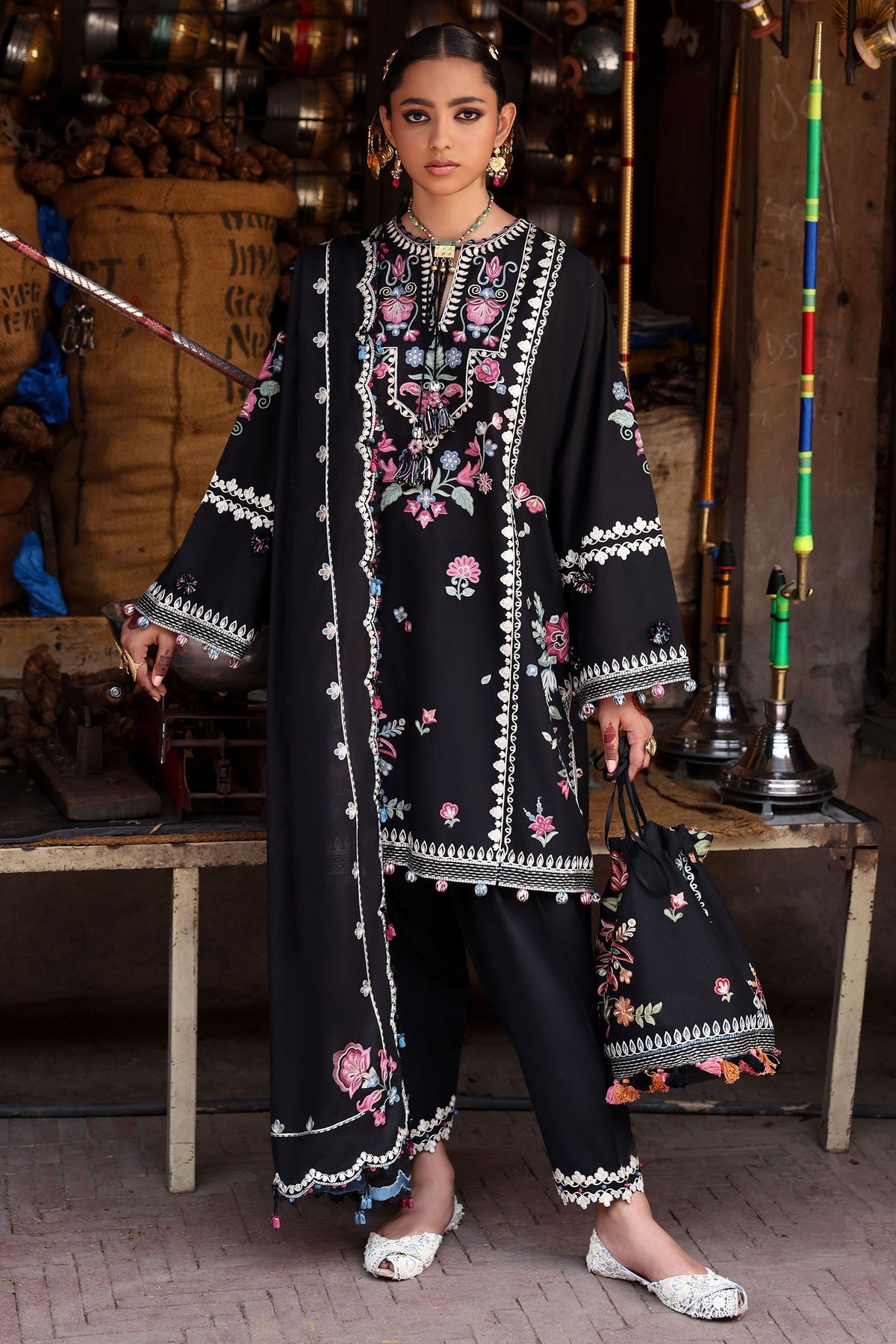 Zaha | Festive Lawn 25 | ZEENAT (ZF-25-07) by zaha - Designer Dress - Type: Ladies Clothes - Available at Libayah - 100% Original