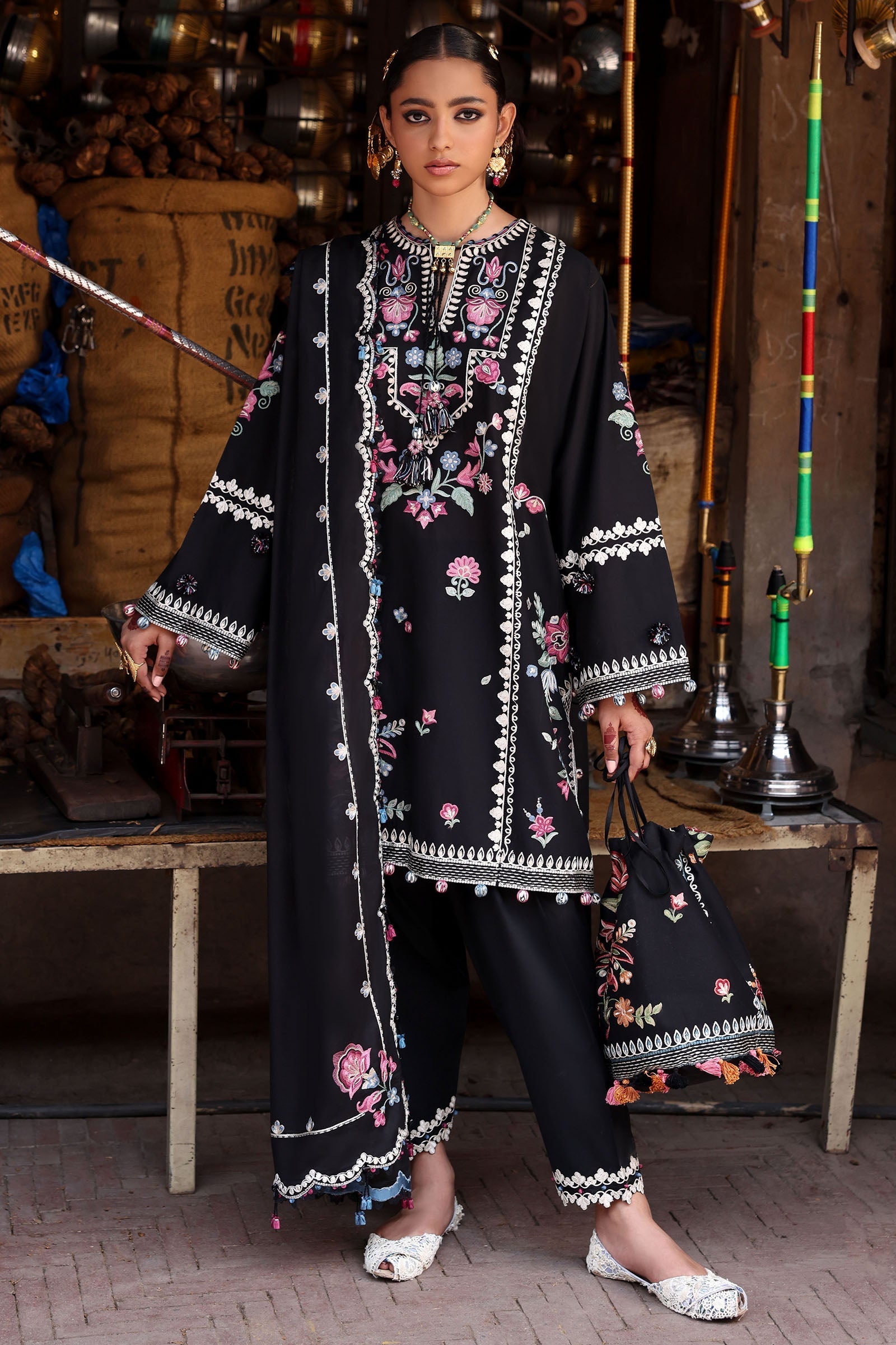Zaha | Festive Lawn 25 | ZEENAT (ZF-25-07) by zaha - Designer Dress - Type: Ladies Clothes - Available at Libayah - 100% Original