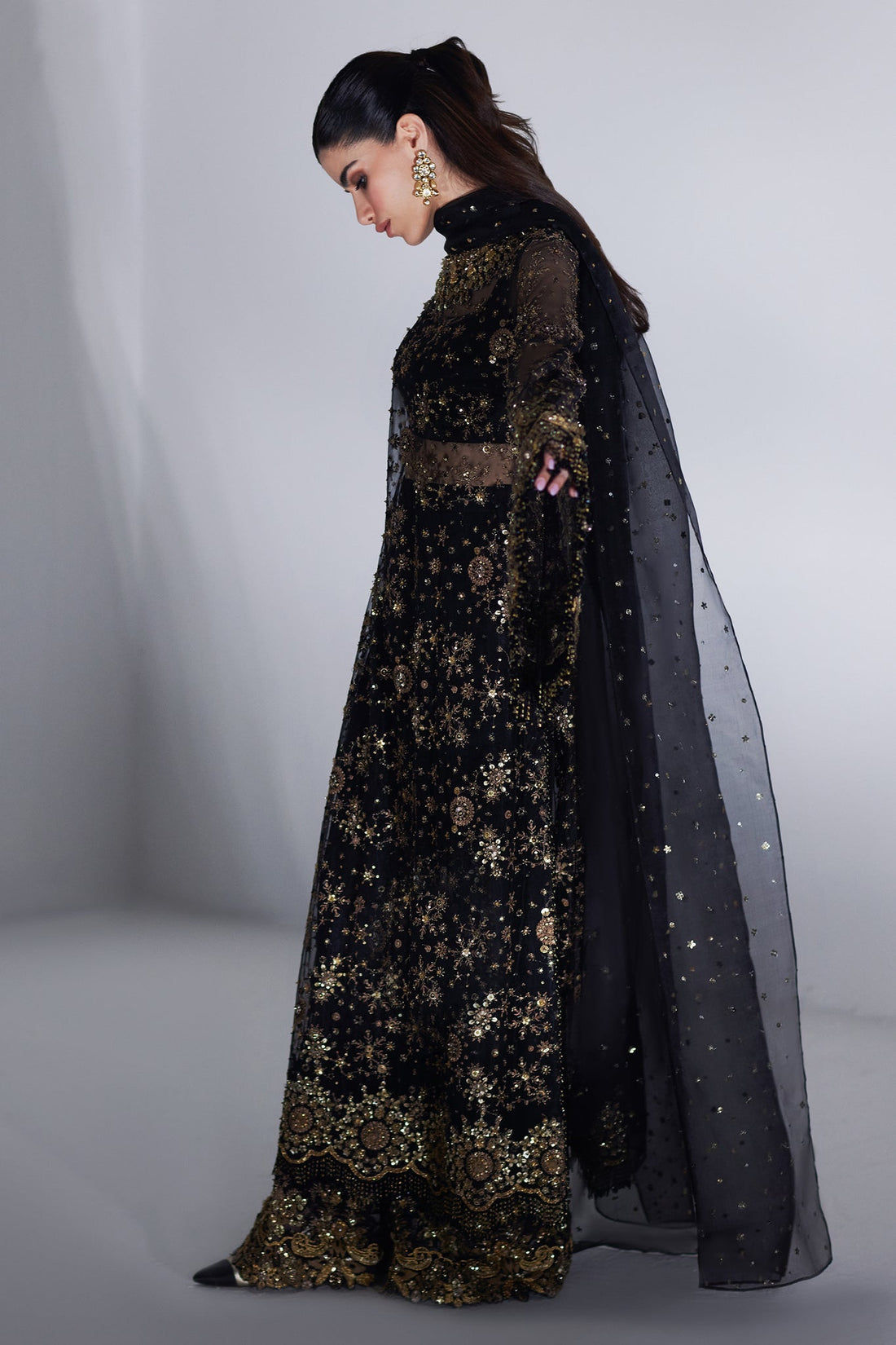 Elan | Lumiere Luxury Pret | CASCADE DETOILES' (EP-21013) by Elan - Designer Dress - Type: Formal - Available at Libayah - 100% Original
